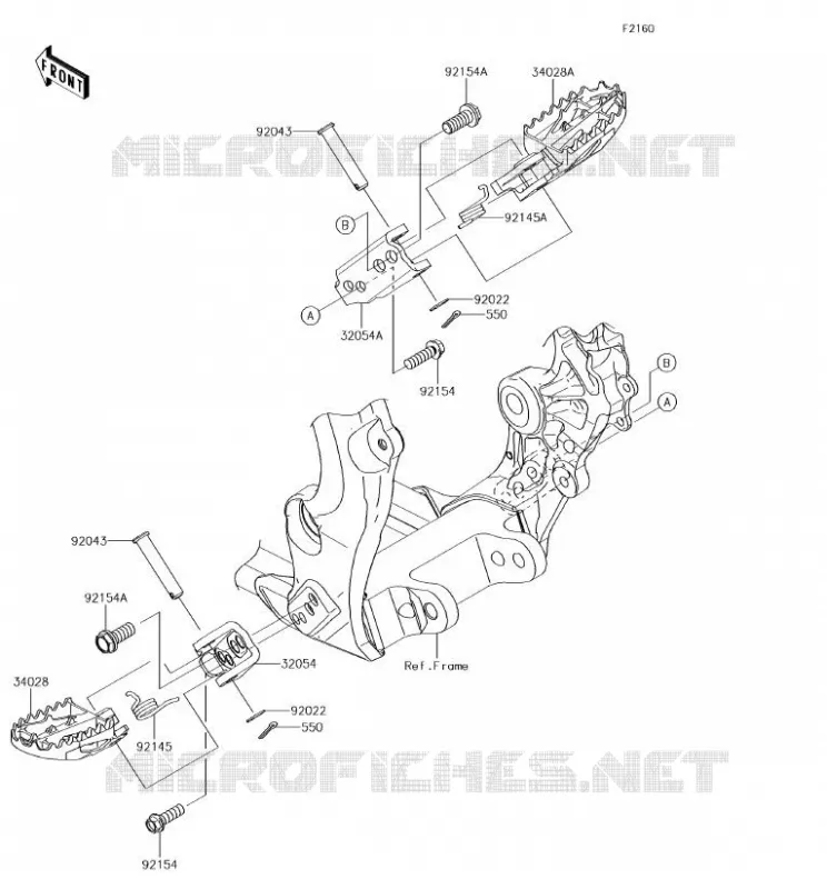 REPOSE PIED Kawasaki TOUT-TERRAIN 450 2018 KX450F  KX450HJF