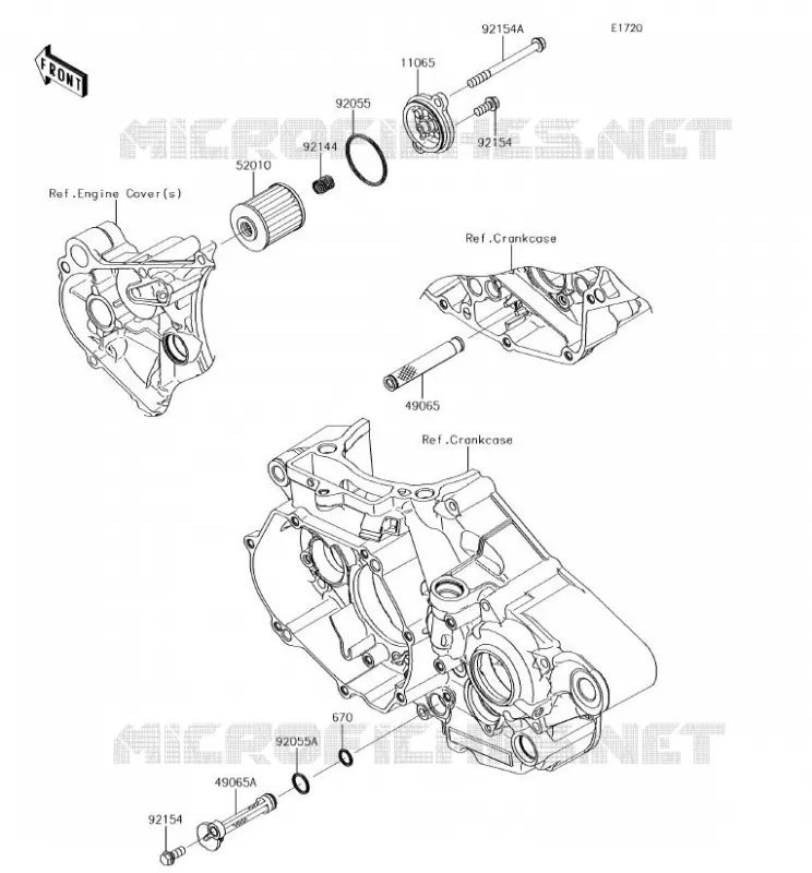 FILTRE &Agrave; HUILE Kawasaki TOUT-TERRAIN 450 2018 KX450F  KX450HJF