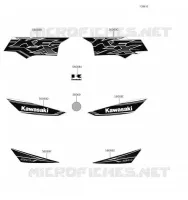 STICKER(GREEN) pour Kawasaki KFX90