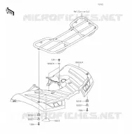 GARDE BOUE ARRI&Egrave;RE pour Kawasaki BRUTE FORCE 750 4X4I EPS