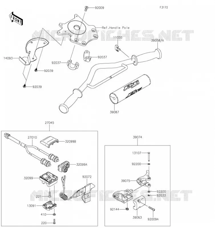 GUIDON Kawasaki JET SKI 1500 2019 JET SKI SX-R  JS1500AKF