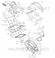 PIECE COQUE MILIEU pour Kawasaki JET SKI ULTRA 310X