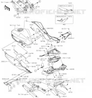 CACHE LAT&Eacute;RAL/GARDE CHAINE pour Kawasaki NINJA 125