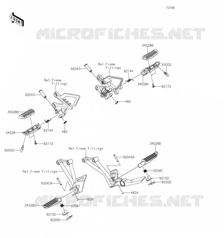 REPOSE PIED Kawasaki MOTOS 125 2019 NINJA 125  BX125AKFA