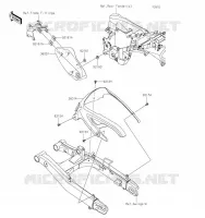 CACHE LAT&Eacute;RAL/GARDE CHAINE pour Kawasaki VULCAN S CAFE