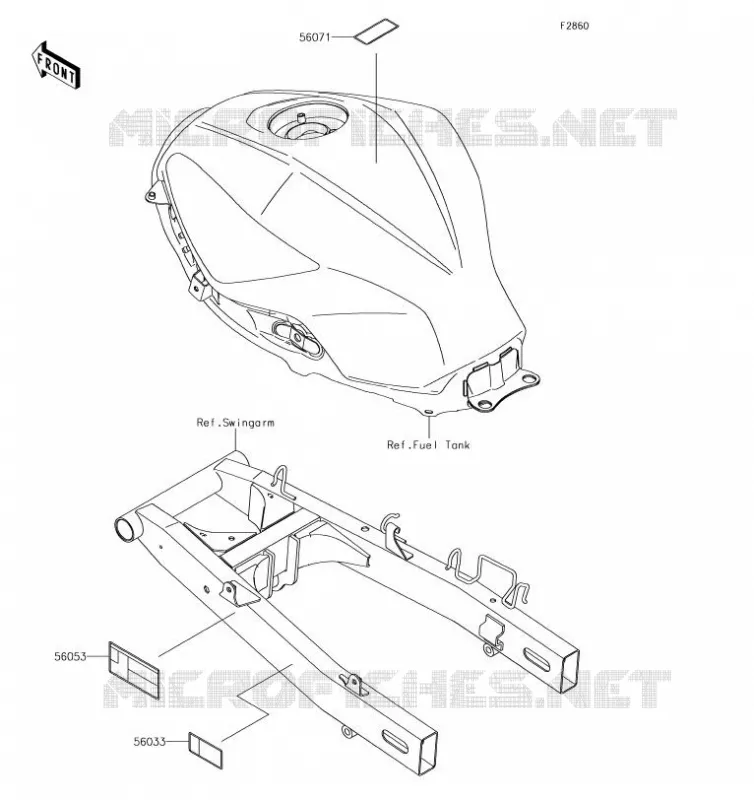 LABEL Kawasaki MOTOS 300 2017 Z300  ER300BHF