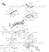 CACHE LAT&Eacute;RAL/GARDE CHAINE pour Kawasaki Z300