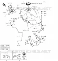 RESERVOIR CARBURANT pour Kawasaki Z300