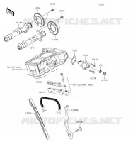ARBRE A CAME/TENDEUR pour Kawasaki Z300
