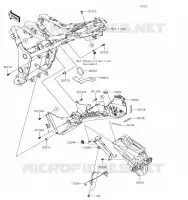 GARDE BOUE ARRI&Egrave;RE pour Kawasaki Z300