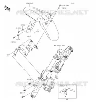 GARDE BOUE AVANT pour Kawasaki Z300