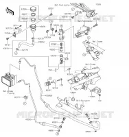 MAITRE CYLINDRE ARRI&Egrave;RE pour Kawasaki Z300
