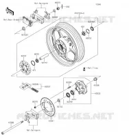 MOYEU ARRIERE pour Kawasaki Z300
