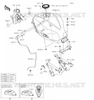 RESERVOIR CARBURANT pour Kawasaki Z300