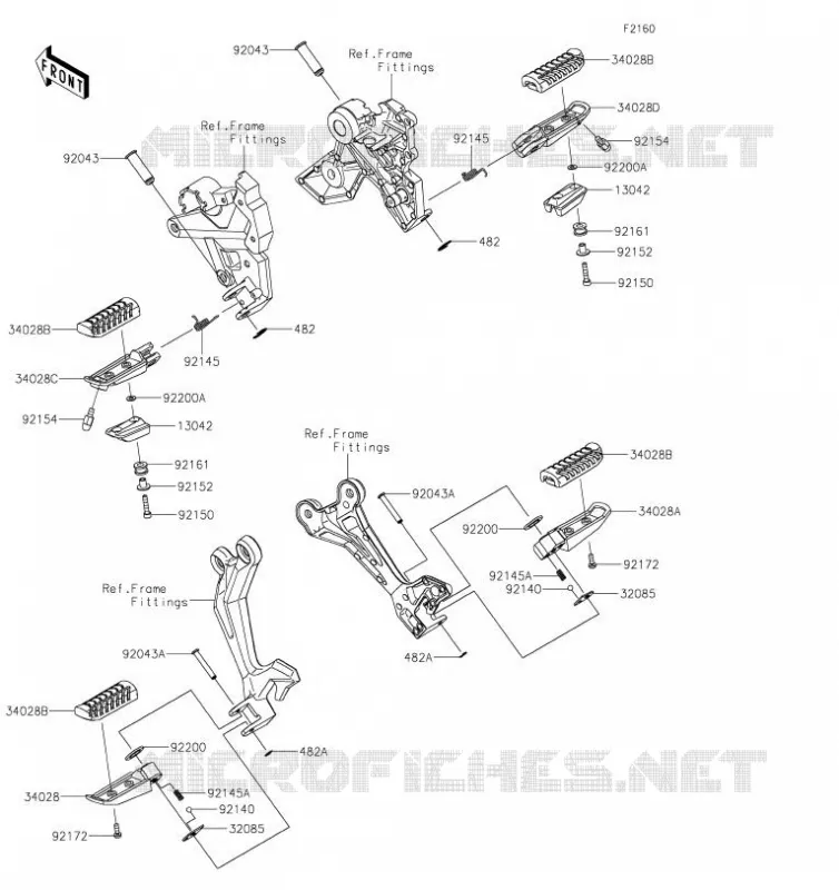 REPOSE PIED Kawasaki MOTOS 650 2019 Z650  ER650HKF