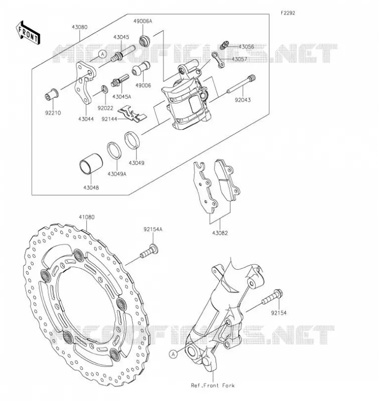 FREIN AVANT Kawasaki Motorcycle 400 2019 NINJA 400  EX400HKF