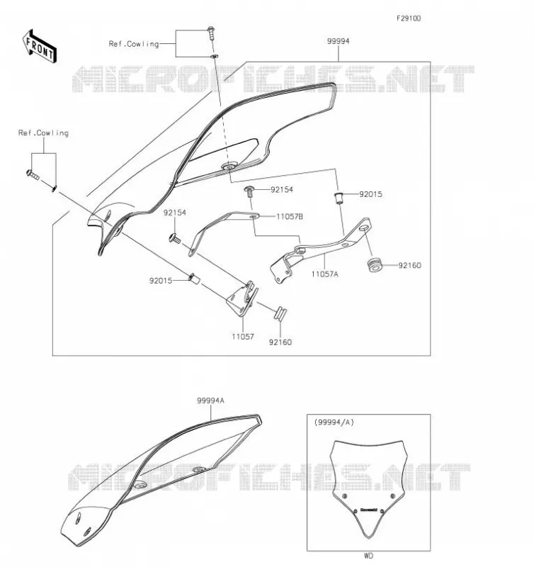 ACCESSOIRE(PARE-BRISE) Kawasaki MOTOS 650 2019 NINJA 650  EX650KKFA