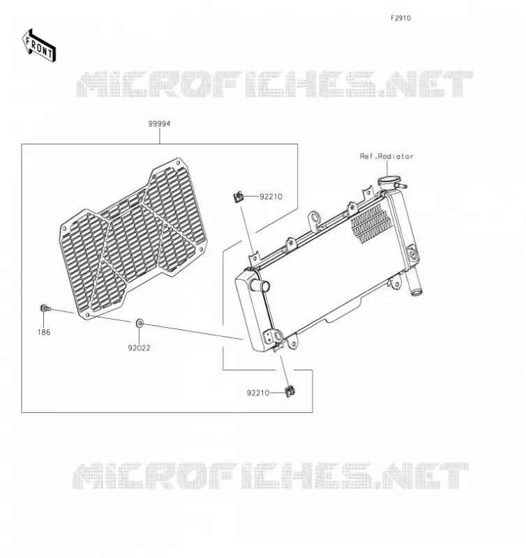 Accessory(Radiator Screen) Kawasaki MOTOS 650 2019 NINJA 650  EX650KKFA