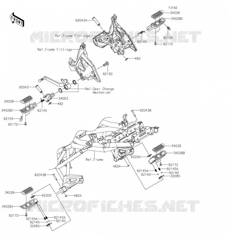 REPOSE PIED Kawasaki MOTOS 650 2019 VERSYS 650  KLE650FKF