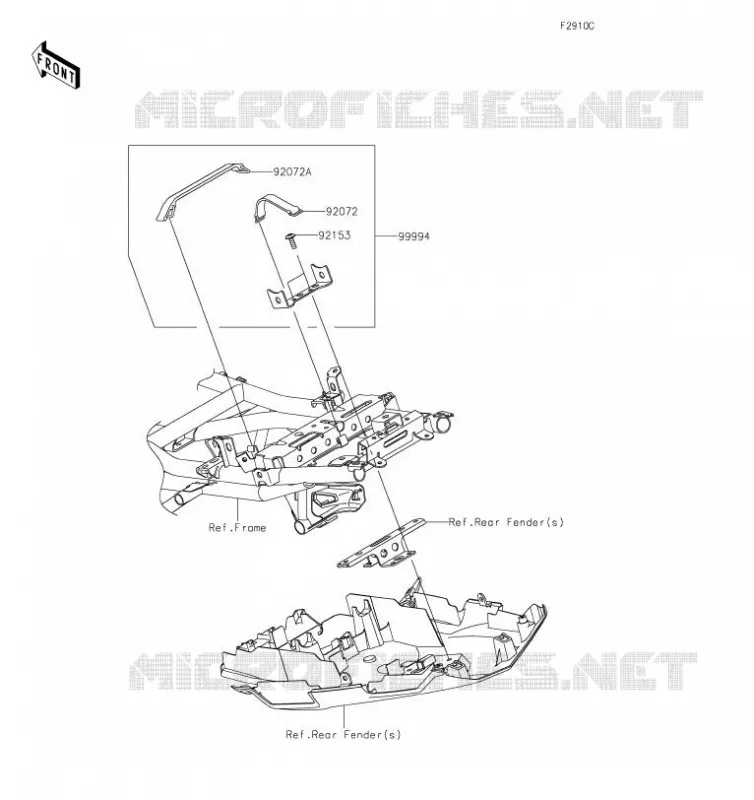 ACCESSOIRE (SUPPORT ANTIVOL U) Kawasaki MOTOS 650 2019 VERSYS 650  KLE650FKF
