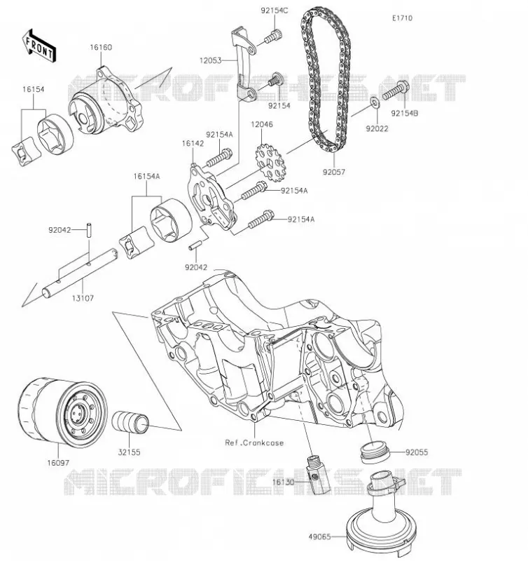 POMPE A HUILE Kawasaki MOTOS 650 2019 VERSYS 650  KLE650FKFA