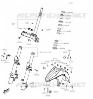 GARDE BOUE AVANT pour Kawasaki J125