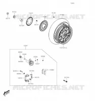 MOYEU ARRIERE pour Kawasaki J125