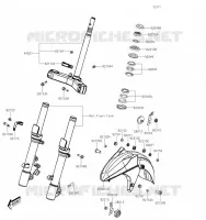 GARDE BOUE AVANT pour Kawasaki J300