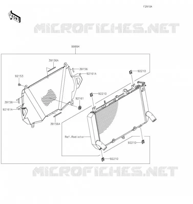 Accessory(Radiator Screen) Kawasaki MOTOS 900 2019 Z900  ZR900BKF