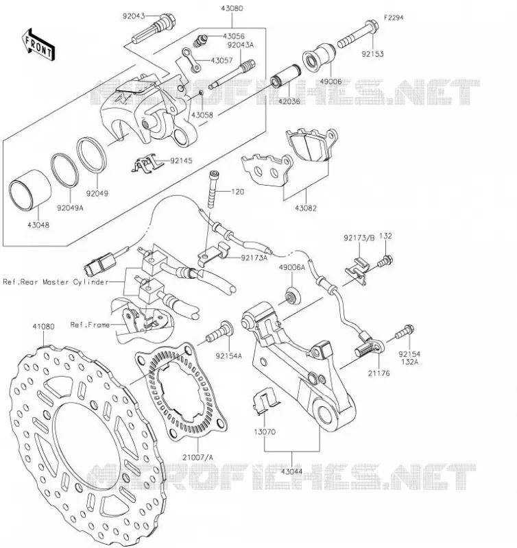 FREIN ARRIERE Kawasaki MOTOS 900 2019 Z900  ZR900BKF