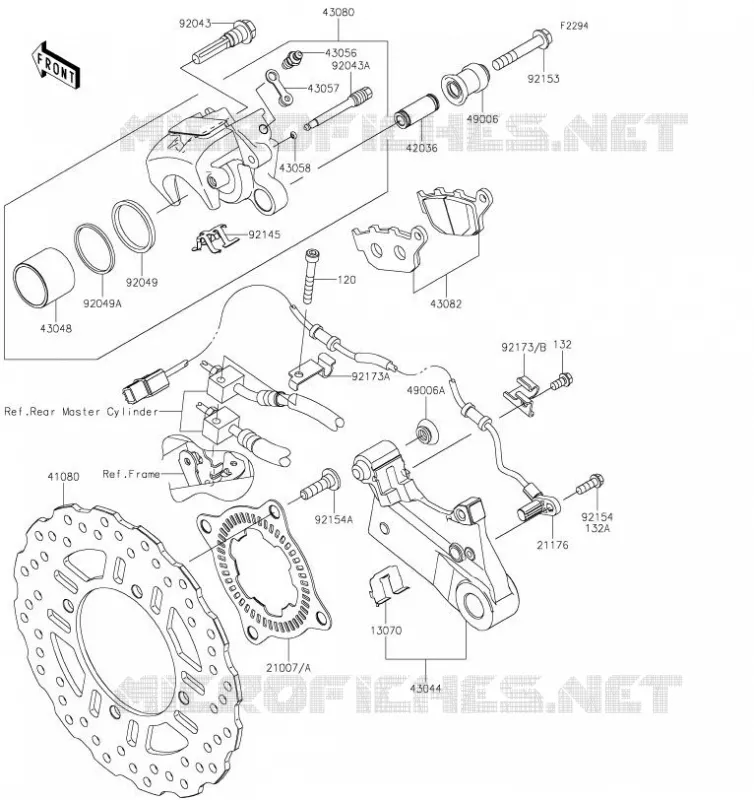 FREIN ARRIERE Kawasaki MOTOS 900 2019 Z900  ZR900BKF