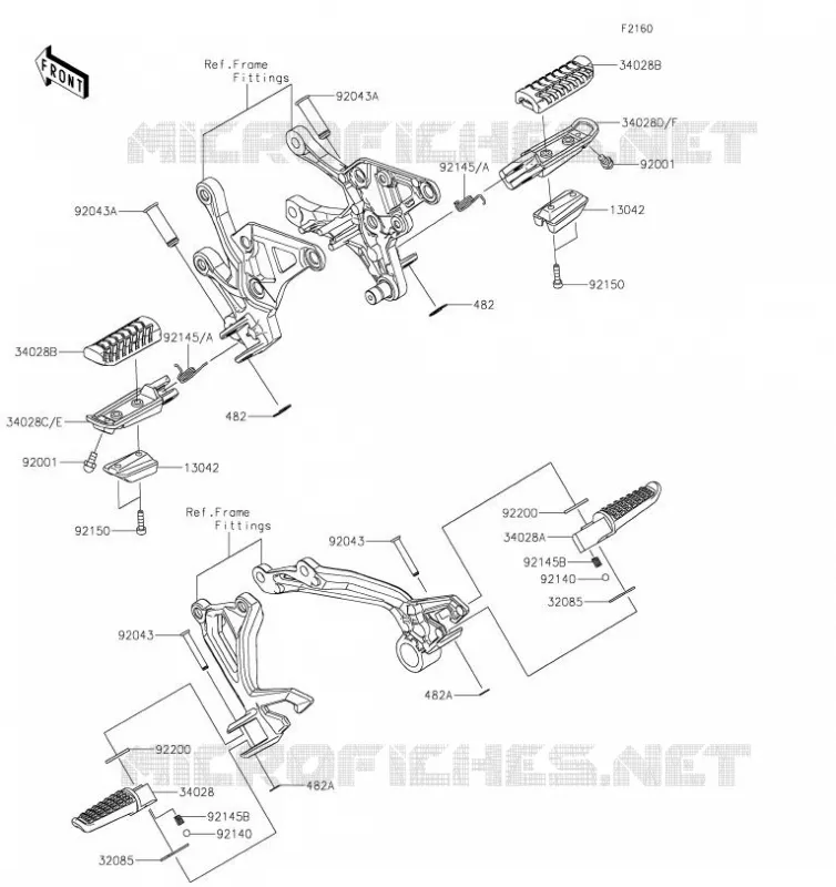 REPOSE PIED Kawasaki MOTOS 900 2019 Z900  ZR900BKF