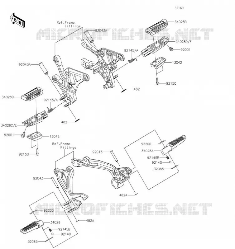 REPOSE PIED Kawasaki MOTOS 900 2019 Z900  ZR900BKF