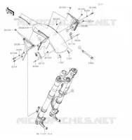 GARDE BOUE AVANT pour Kawasaki Z900RS CAFE