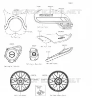 STICKER(GREEN)(CA,US) pour Kawasaki Z900RS CAFE