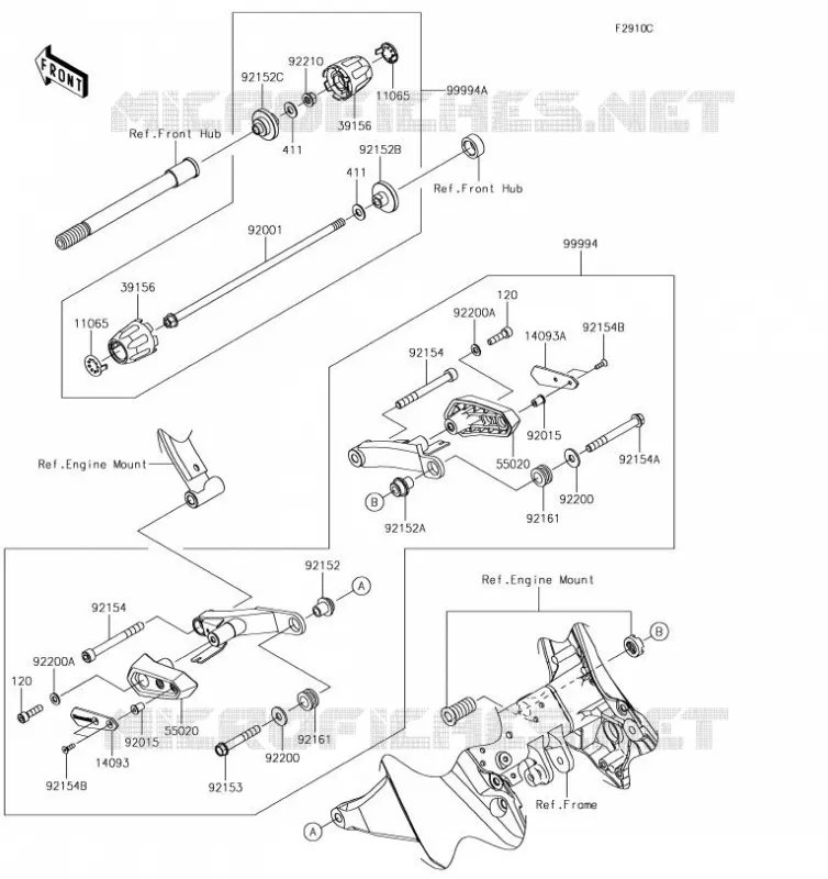 Accessory(Slider) Kawasaki MOTOS 1000 2019 Z1000SX  ZX1000WKF