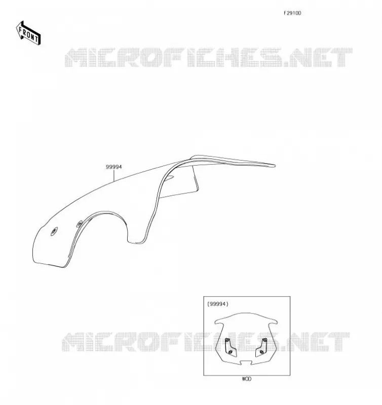 ACCESSOIRE(PARE-BRISE) Kawasaki MOTOS 1000 2019 Z1000SX  ZX1000WKF