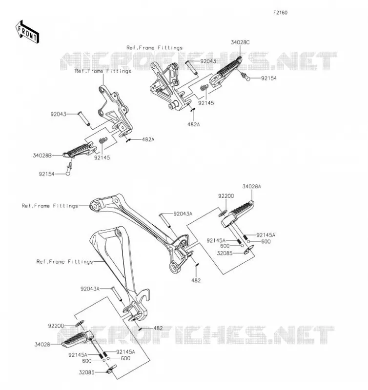 REPOSE PIED Kawasaki MOTOS 1000 2019 NINJA ZX-10R  ZX1002EKF