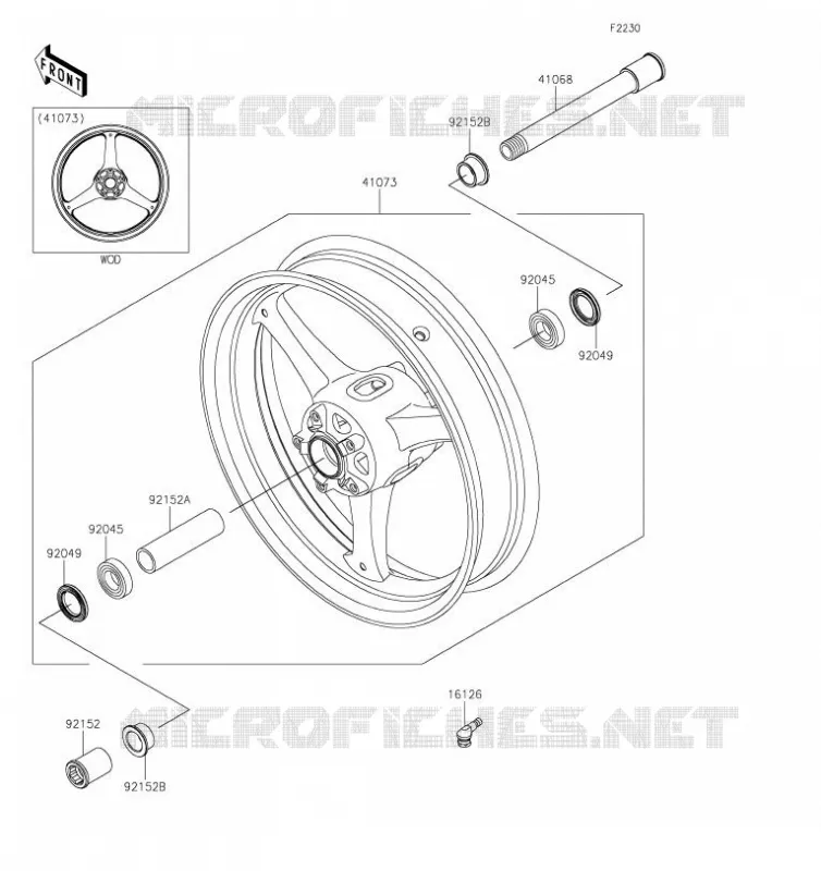 ROUE AVANT Kawasaki MOTOS 1000 2019 NINJA ZX-10R  ZX1002FKF