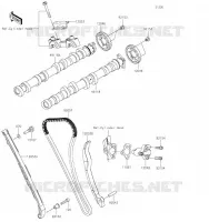 ARBRE A CAME/TENDEUR pour Kawasaki NINJA ZX-10RR