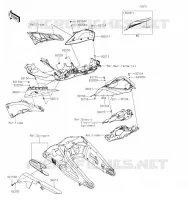 CACHE LAT&Eacute;RAL/GARDE CHAINE pour Kawasaki NINJA ZX-10RR
