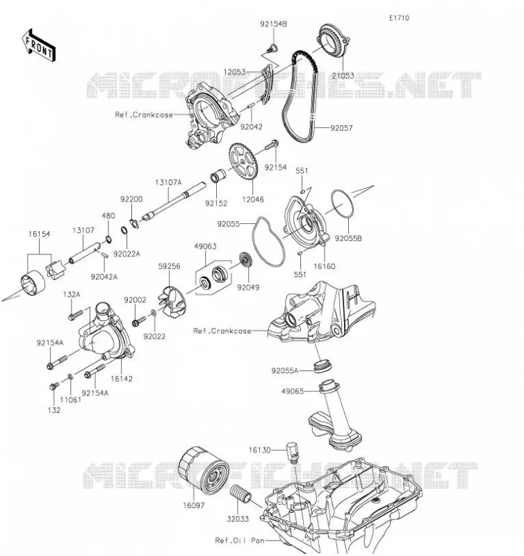 POMPE A HUILE Kawasaki MOTOS 1000 2019 NINJA ZX-10RR  ZX1002GKF