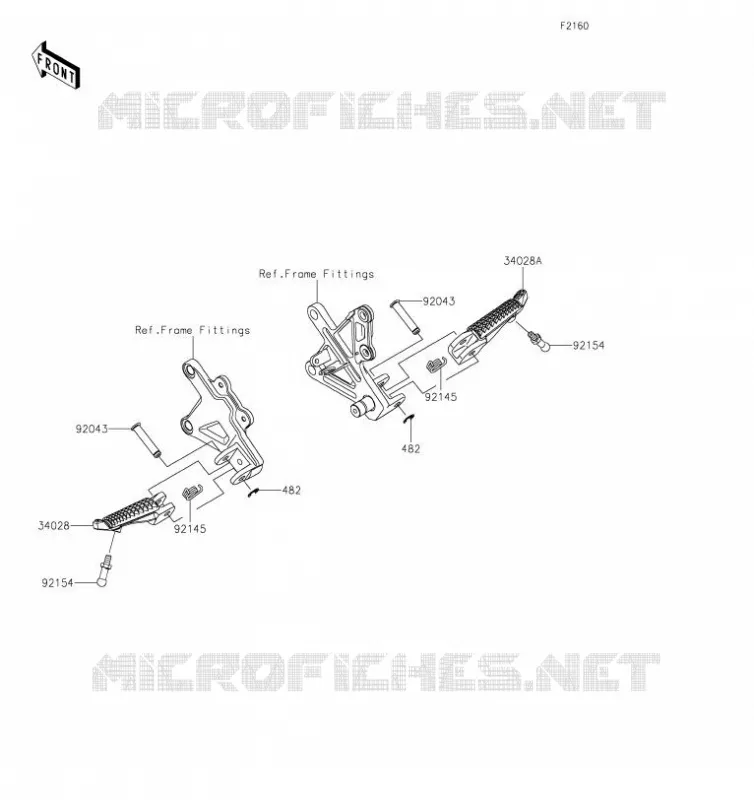 REPOSE PIED Kawasaki MOTOS 1000 2019 NINJA ZX-10RR  ZX1002GKF