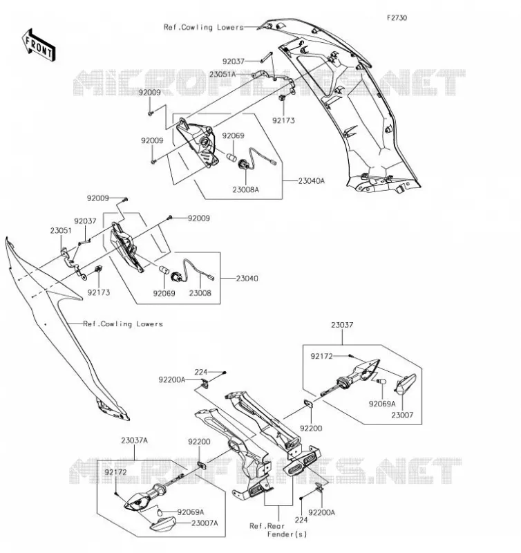 CLIGNOTANTS Kawasaki MOTOS 600 2019 NINJA ZX-6R  ZX636GKF