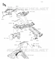 GARDE BOUE ARRI&Egrave;RE pour Kawasaki NINJA ZX-6R