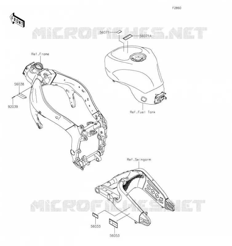 LABEL Kawasaki MOTOS 600 2019 NINJA ZX-6R  ZX636GKFA