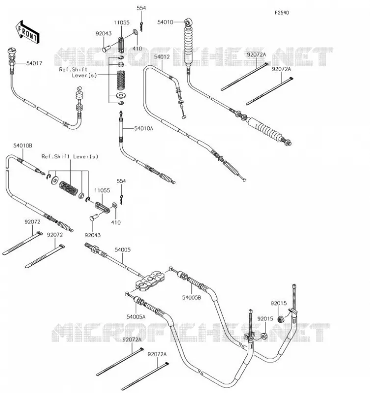CABLES Kawasaki SSV 400 2019 MULE SX  KAF400HKF