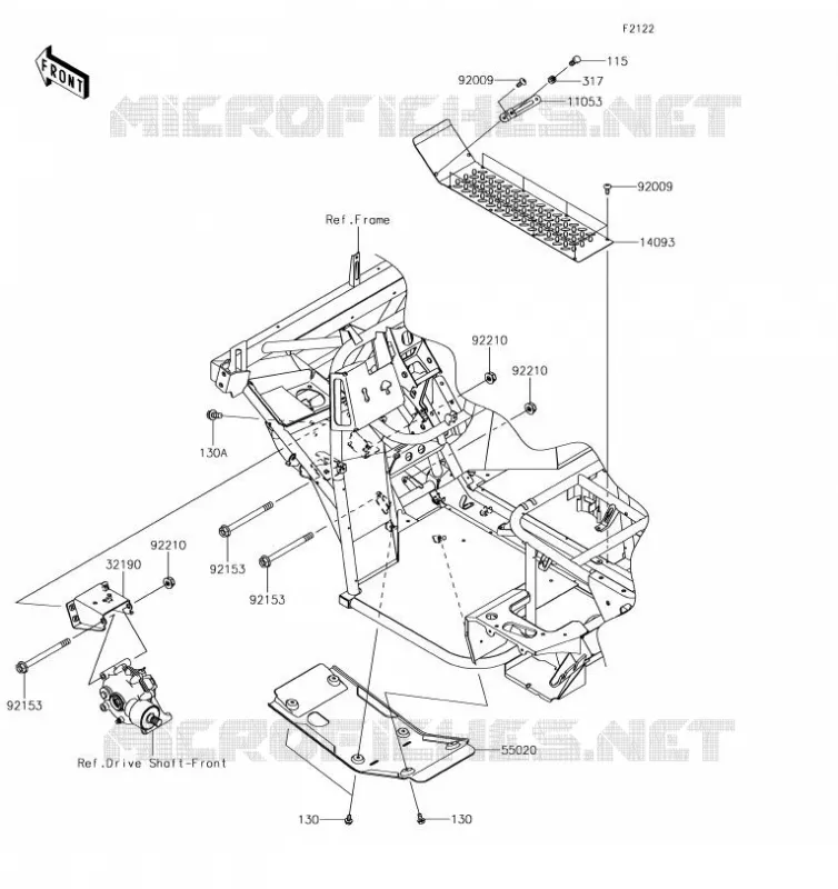 SUPPORT MOTEUR Kawasaki SSV 400 2019 MULE SX  KAF400HKF