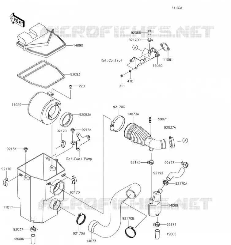 Air Cleaner(JKF) Kawasaki SSV 400 2019 MULE SX  KAF400JKF