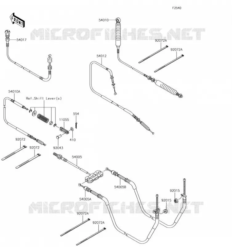 CABLES Kawasaki SSV 400 2019 MULE SX  KAF400JKF